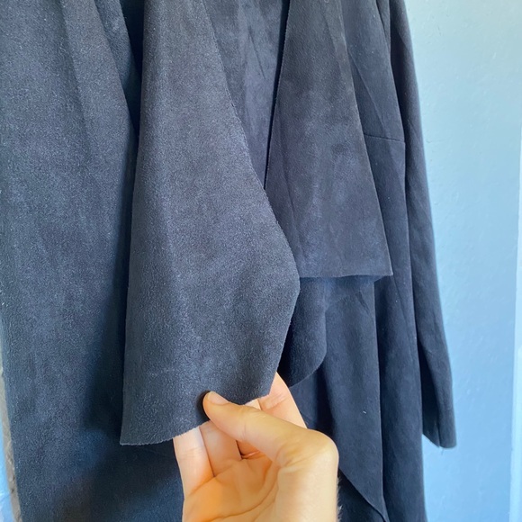 Black Suede Coat from Italy - Picture 2 of 3